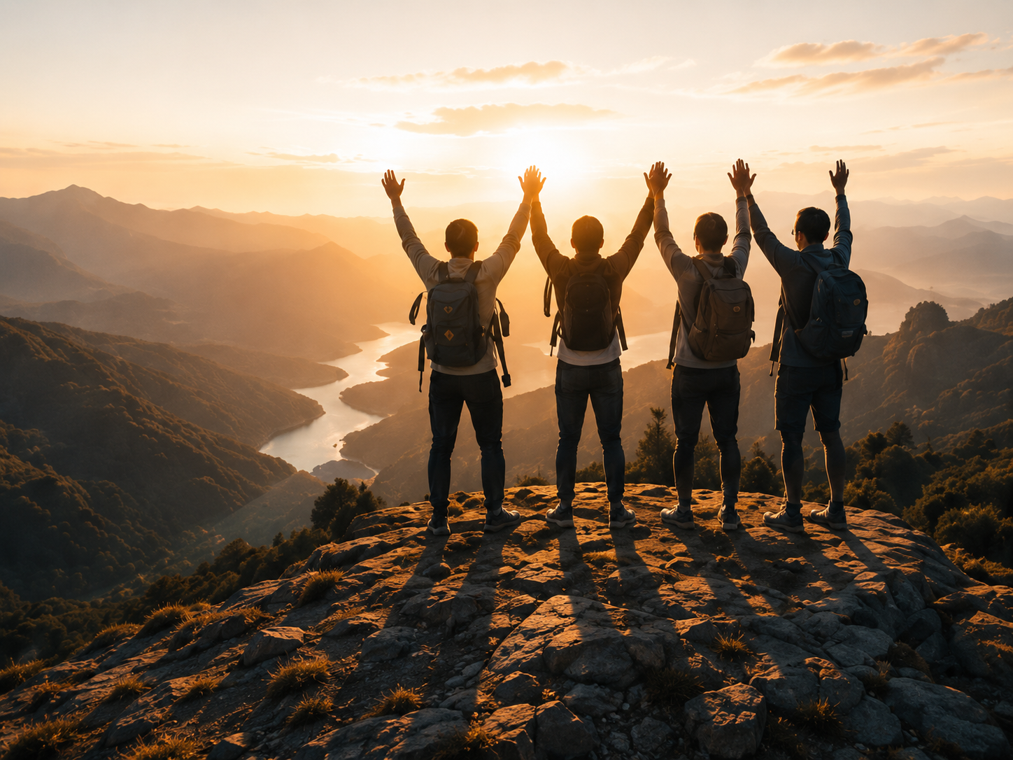 Happy travellers